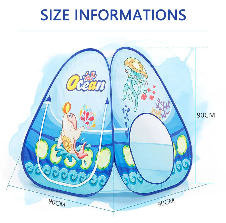 Portable Baby Play Tent with Tunnel & Ball Pit – Large Indoor Playhouse