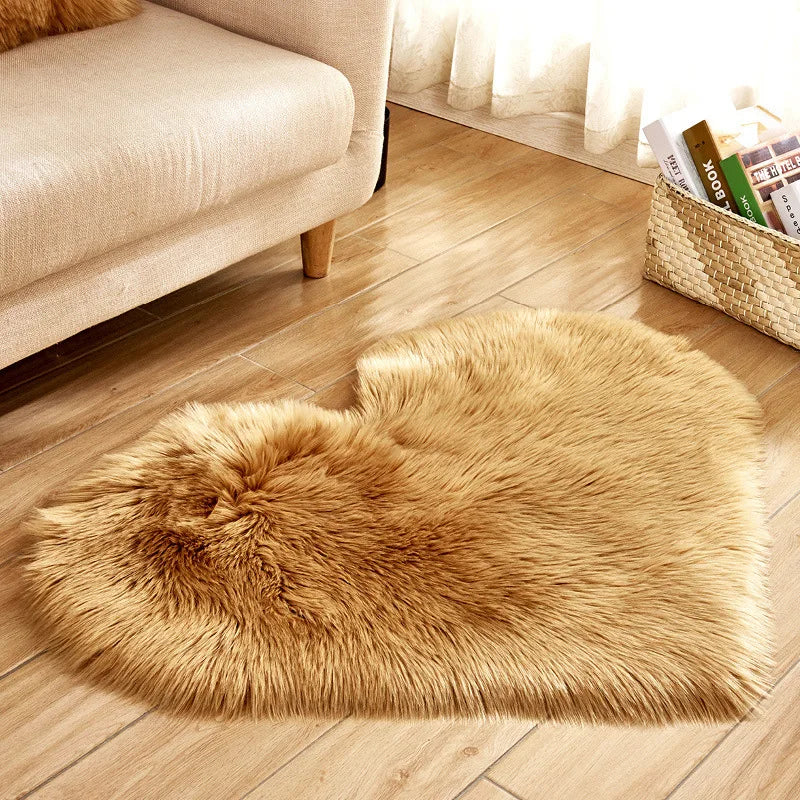 Plush Heart-Shaped Mat: Snuggle in Style!