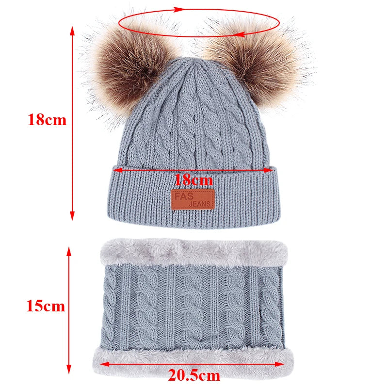 3-Piece Winter Hat, Scarf, and Gloves Set – Warm, Knitted Accessories for Toddlers