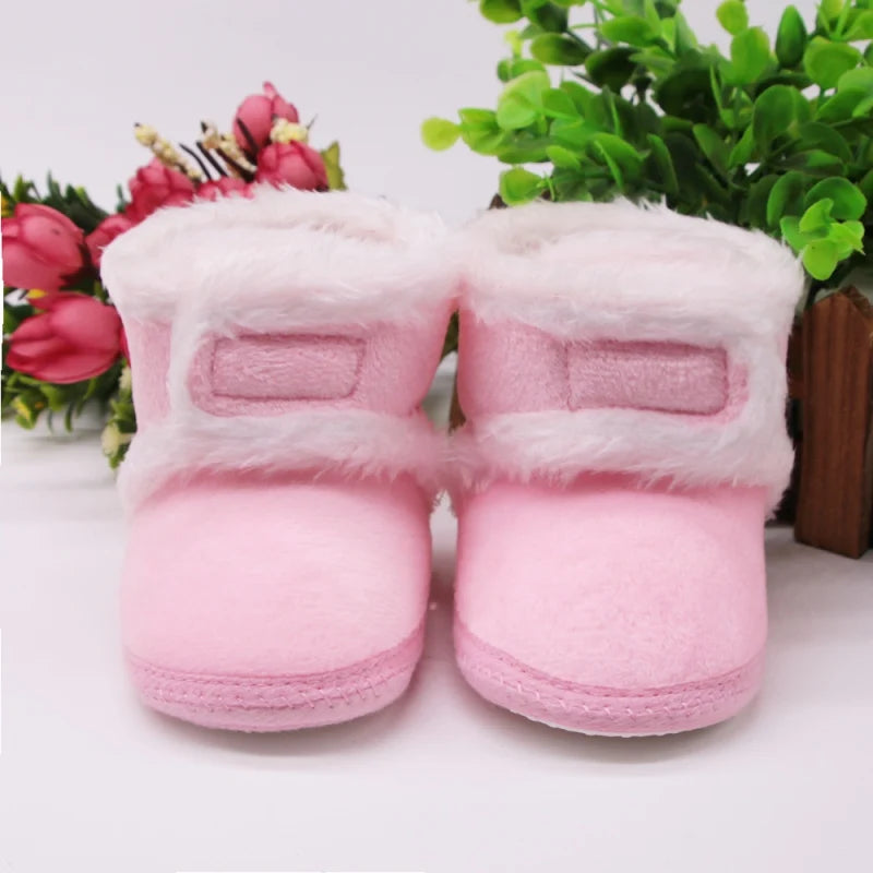 Warm Baby Boots – Soft Fur Lined, Non-Slip Winter Shoes for Newborns and Toddlers (0-18 Months)