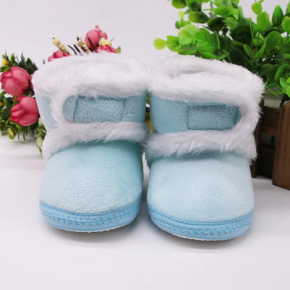 Warm Baby Boots – Soft Fur Lined, Non-Slip Winter Shoes for Newborns and Toddlers (0-18 Months)