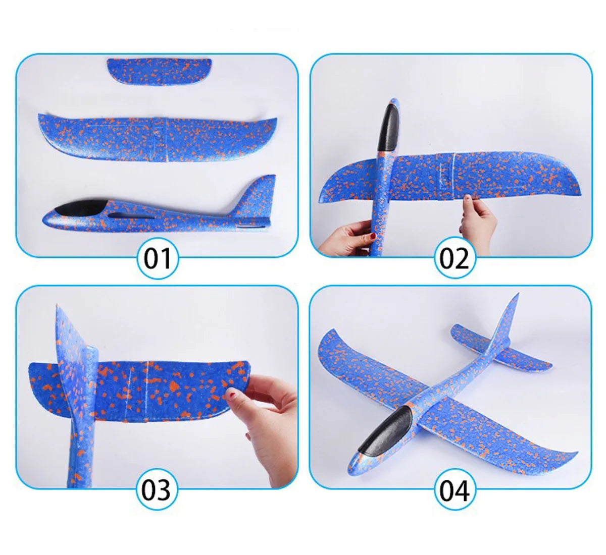 Sky-bound Adventures! Hand Throw Foam Plane for Outdoor Fun