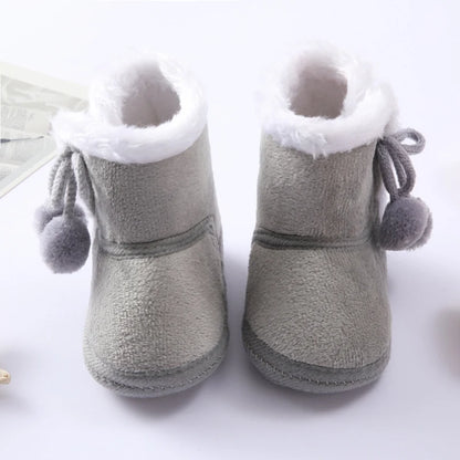 Warm Baby Boots – Soft Fur Lined, Non-Slip Winter Shoes for Newborns and Toddlers (0-18 Months)