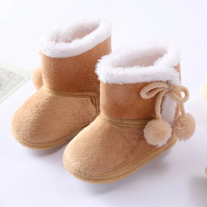 Warm Baby Boots – Soft Fur Lined, Non-Slip Winter Shoes for Newborns and Toddlers (0-18 Months)