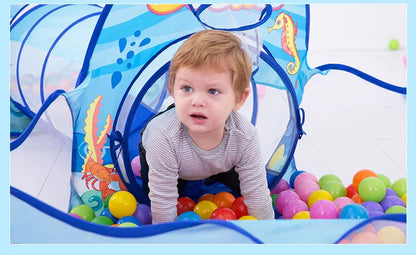 Portable Baby Play Tent with Tunnel & Ball Pit – Large Indoor Playhouse