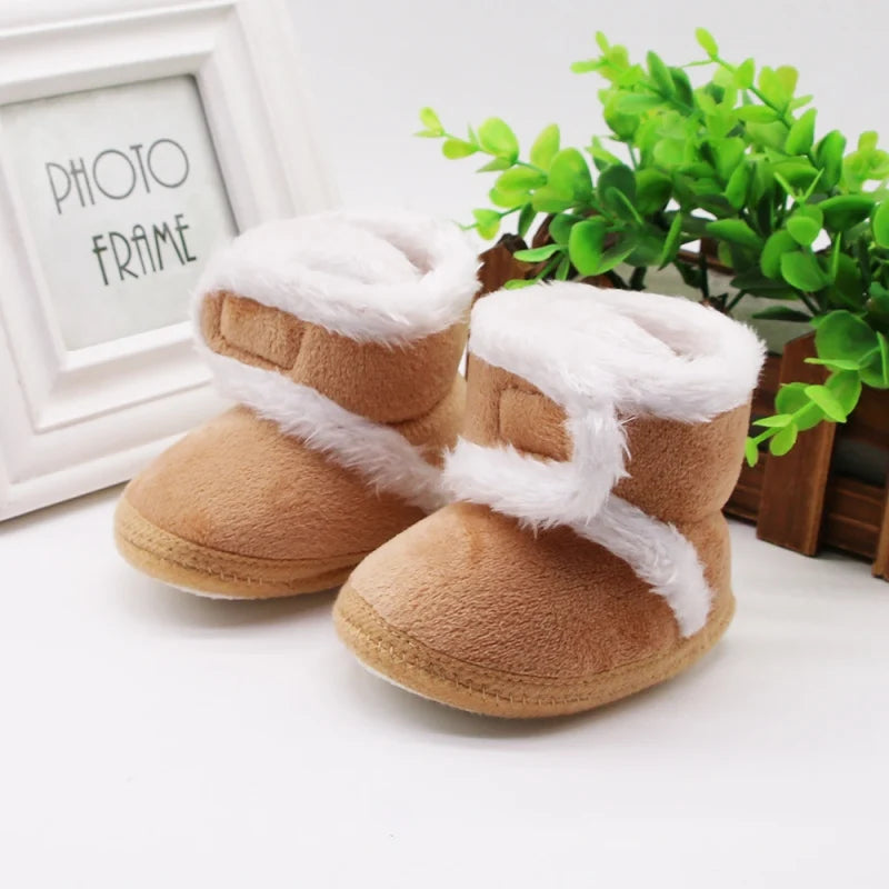 Warm Baby Boots – Soft Fur Lined, Non-Slip Winter Shoes for Newborns and Toddlers (0-18 Months)