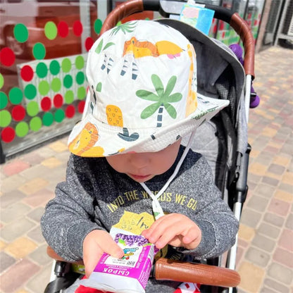 Summer Baby Bucket Hat with Cute Animal Prints – Sizes for 3 Months to 7 Years