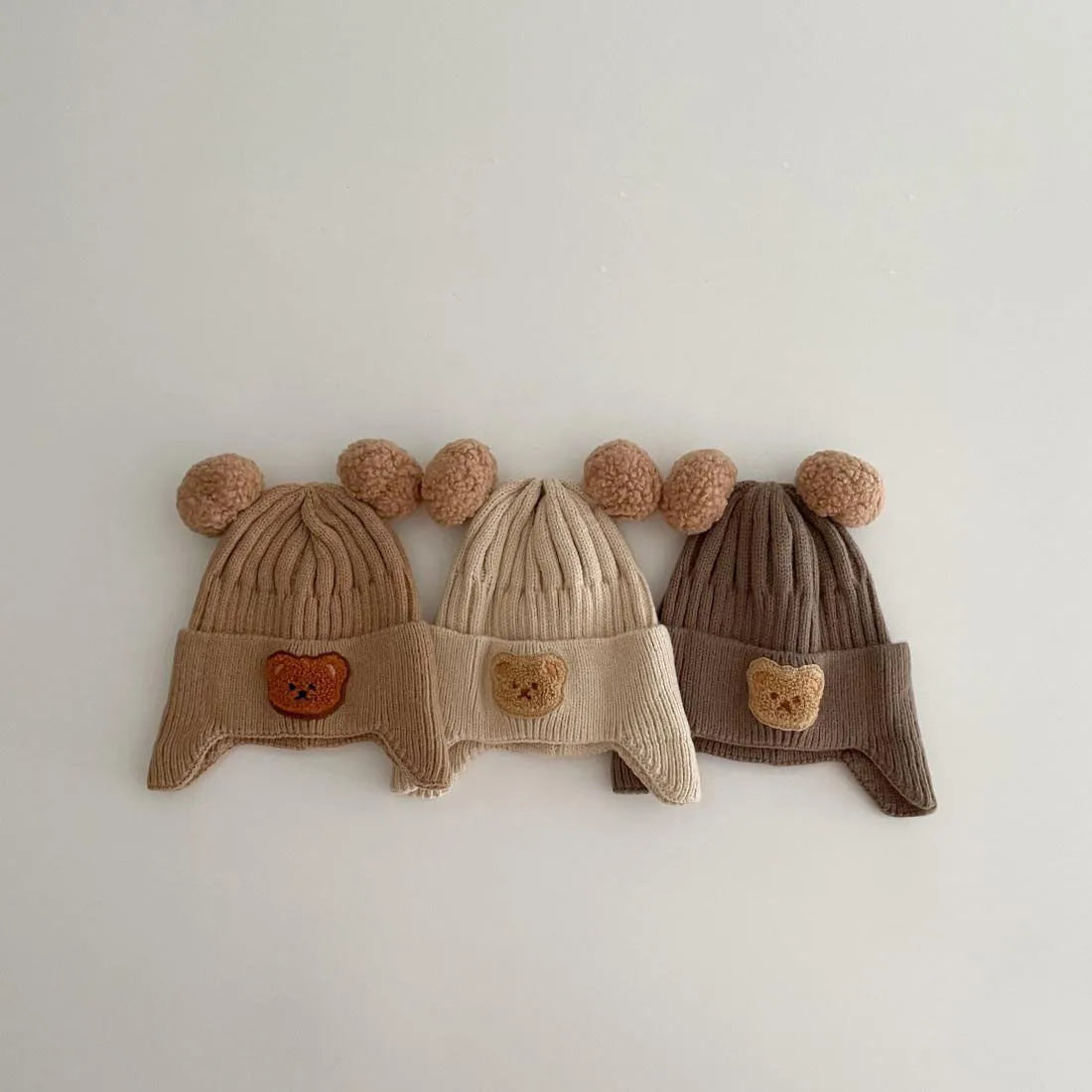 Cozy Up with Our Knitted Bear Beanie for Kids and Bubs