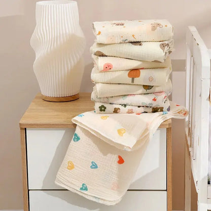 Soft Cotton Muslin Wrap Baby Blanket for Newborns – 80x80cm Swaddle