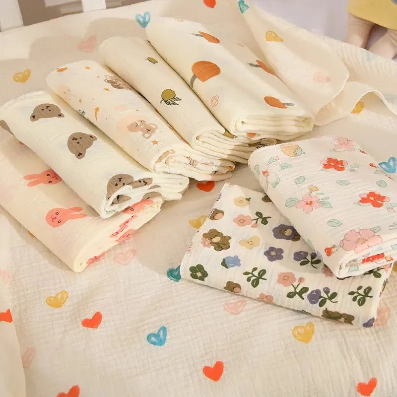 Soft Cotton Muslin Wrap Baby Blanket for Newborns – 80x80cm Swaddle