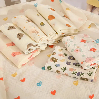 Soft Cotton Muslin Wrap Baby Blanket for Newborns – 80x80cm Swaddle