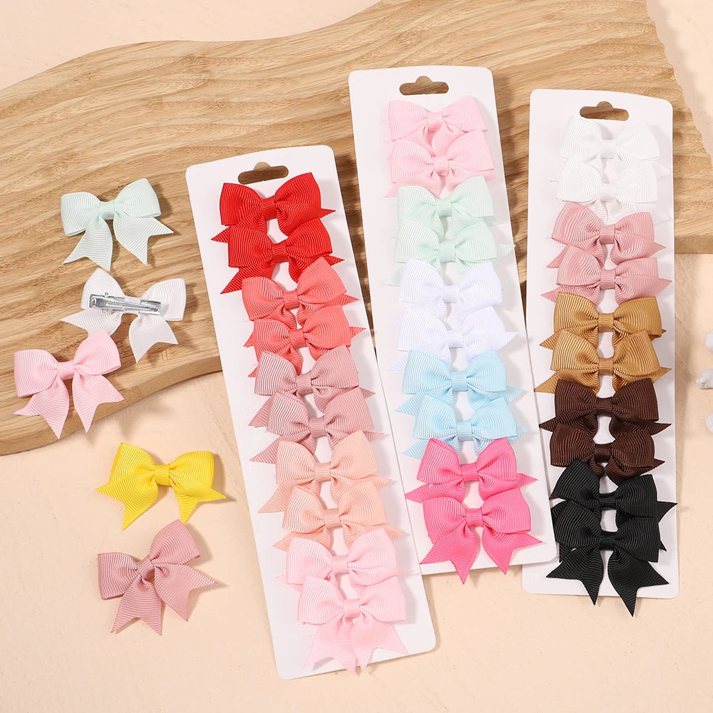 Adorable Baby Hair Bow Clips | 10-Pack for Stylish Little Ones!