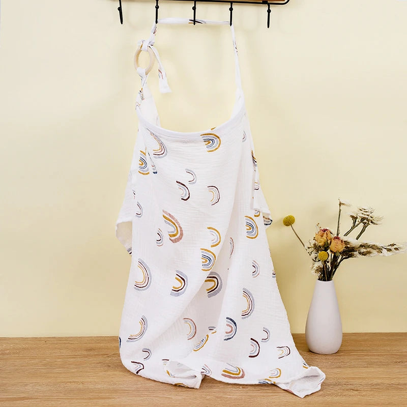 Cotton Breastfeeding Wrap – Adjustable Privacy Apron & Stroller Blanket for Moms