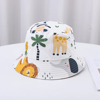 Summer Baby Bucket Hat with Cute Animal Prints – Sizes for 3 Months to 7 Years