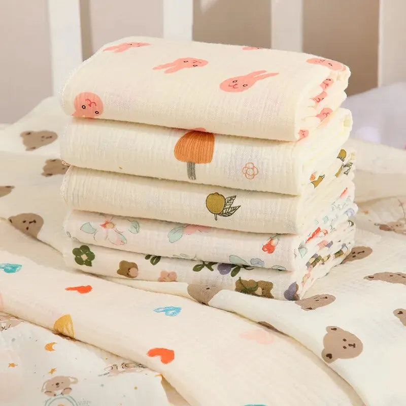 Soft Cotton Muslin Wrap Baby Blanket for Newborns – 80x80cm Swaddle