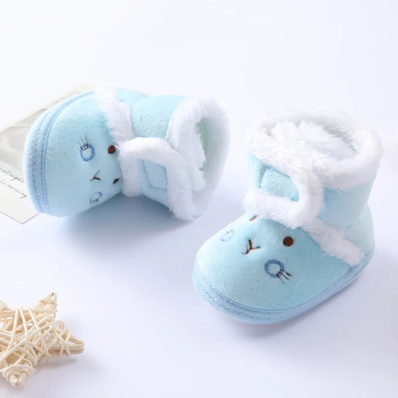 Warm Baby Boots – Soft Fur Lined, Non-Slip Winter Shoes for Newborns and Toddlers (0-18 Months)