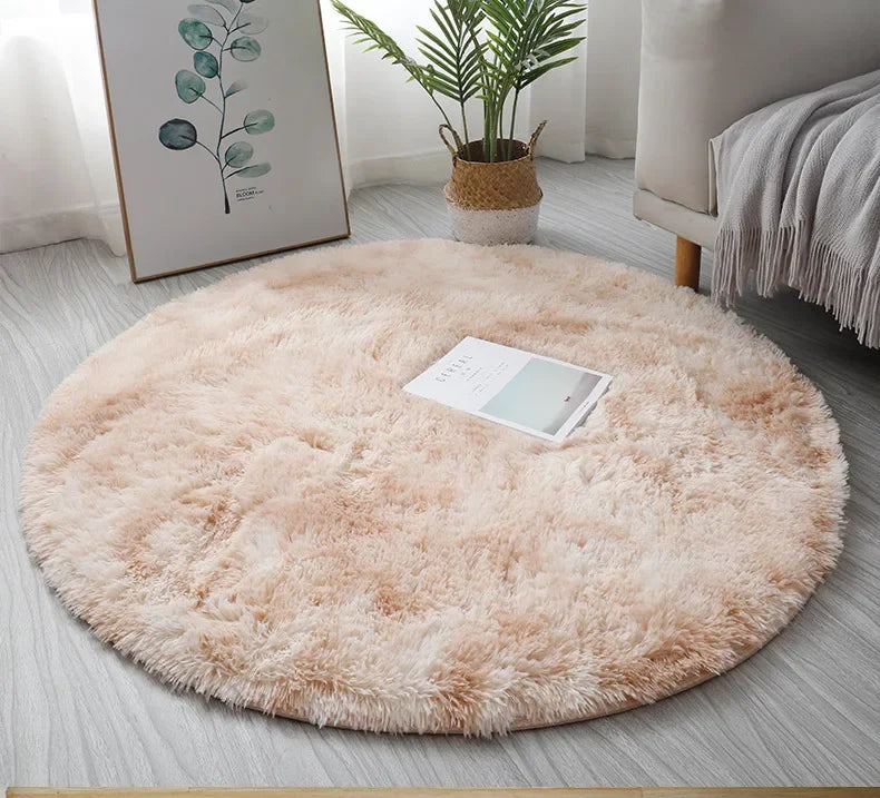 Cozy Plush Round Play Mat – Perfect for Playtime & Relaxation (Available in Multiple Colors)