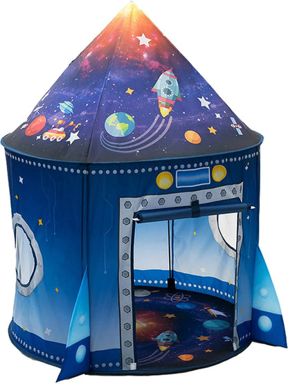 Rocket Ship Kids Play Tent | Pop-Up Space-Themed Indoor Play