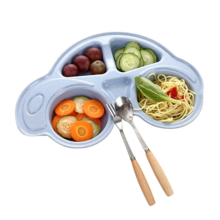 Car-Shaped Baby Plate – Divided Baby Plate for Toddlers & Kids (29x20cm)