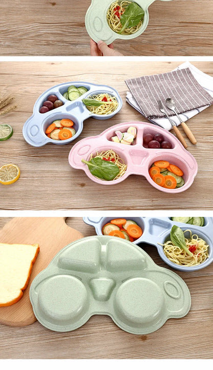 Car-Shaped Baby Plate – Divided Baby Plate for Toddlers & Kids (29x20cm)