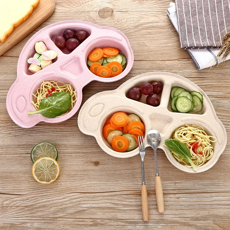 Car-Shaped Baby Plate – Divided Baby Plate for Toddlers & Kids (29x20cm)