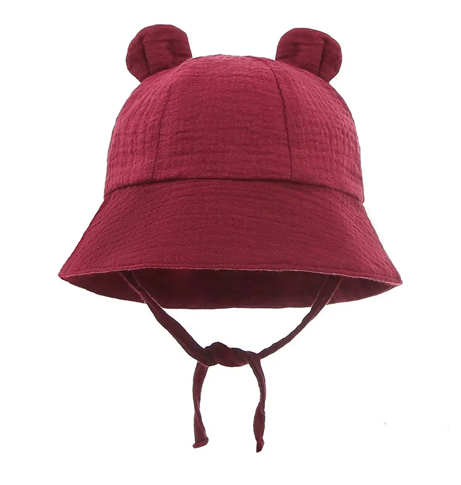 Soft Cotton Baby Hat with Cute Ears for Newborns | Unisex Bucket Hat 0-12 Months