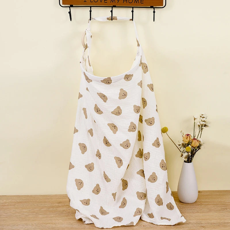 Cotton Breastfeeding Wrap – Adjustable Privacy Apron & Stroller Blanket for Moms