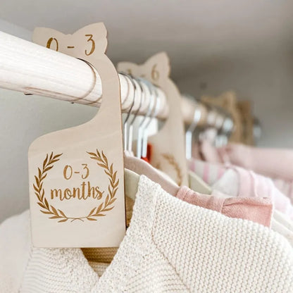 Organize with Style | Wooden Closet Clothing Dividers for Newborn to 24 Months