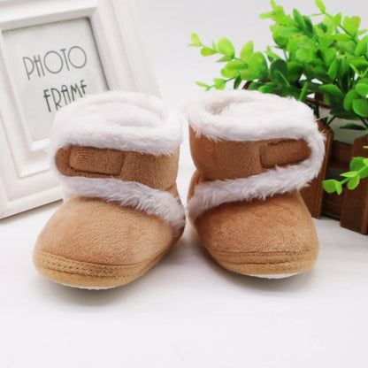 Warm Baby Boots – Soft Fur Lined, Non-Slip Winter Shoes for Newborns and Toddlers (0-18 Months)