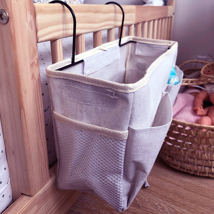 Portable Hanging Basket: Organize Essentials by Baby's Bedside