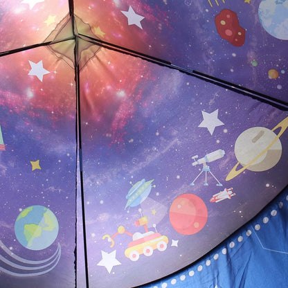 Rocket Ship Kids Play Tent | Pop-Up Space-Themed Indoor Play