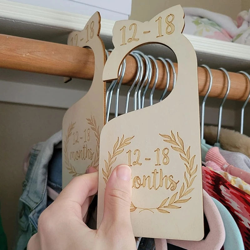 Organize with Style | Wooden Closet Clothing Dividers for Newborn to 24 Months